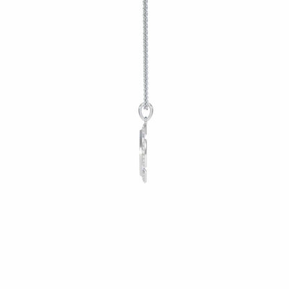 See You Here Silver Pendant_ - White Gold - Image 4