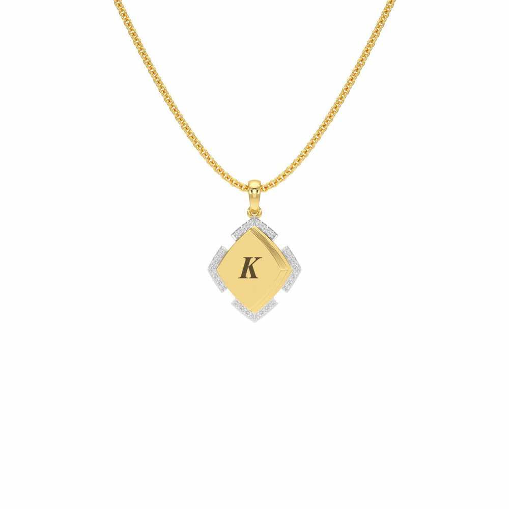 See You Here Silver Pendant_ - Yellow Gold - Image 1