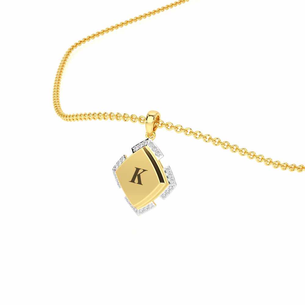 See You Here Silver Pendant_ - Yellow Gold - Image 2