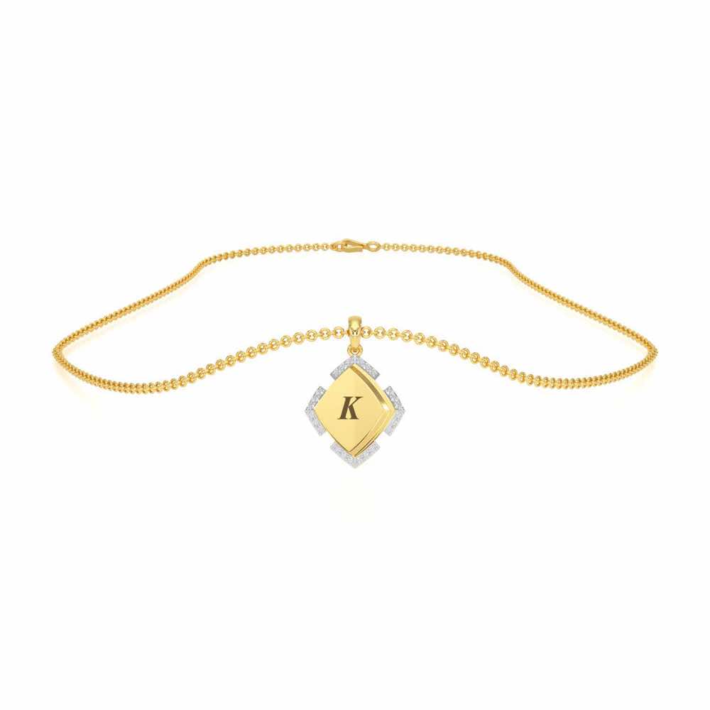 See You Here Silver Pendant_ - Yellow Gold - Image 3