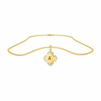 See You Here Silver Pendant_ - Yellow Gold - Image 3