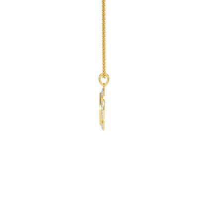 See You Here Silver Pendant_ - Yellow Gold - Image 4