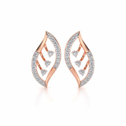 Seed Shine Silver Earrings - Rose Gold - Image 1