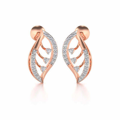 Seed Shine Silver Earrings - Rose Gold - Image 2