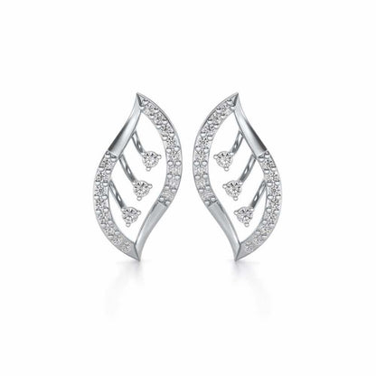 Seed Shine Silver Earrings - White Gold - Image 1