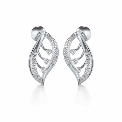 Seed Shine Silver Earrings - White Gold - Image 2