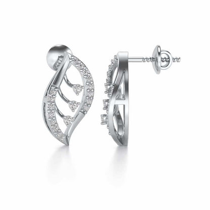 Seed Shine Silver Earrings - White Gold - Image 4