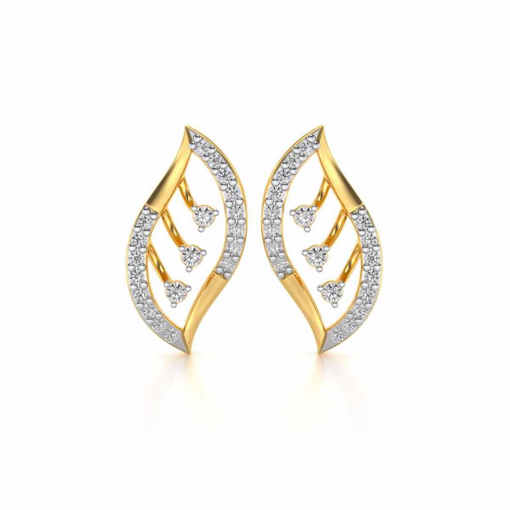Seed Shine Silver Earrings - Yellow Gold - Image 1