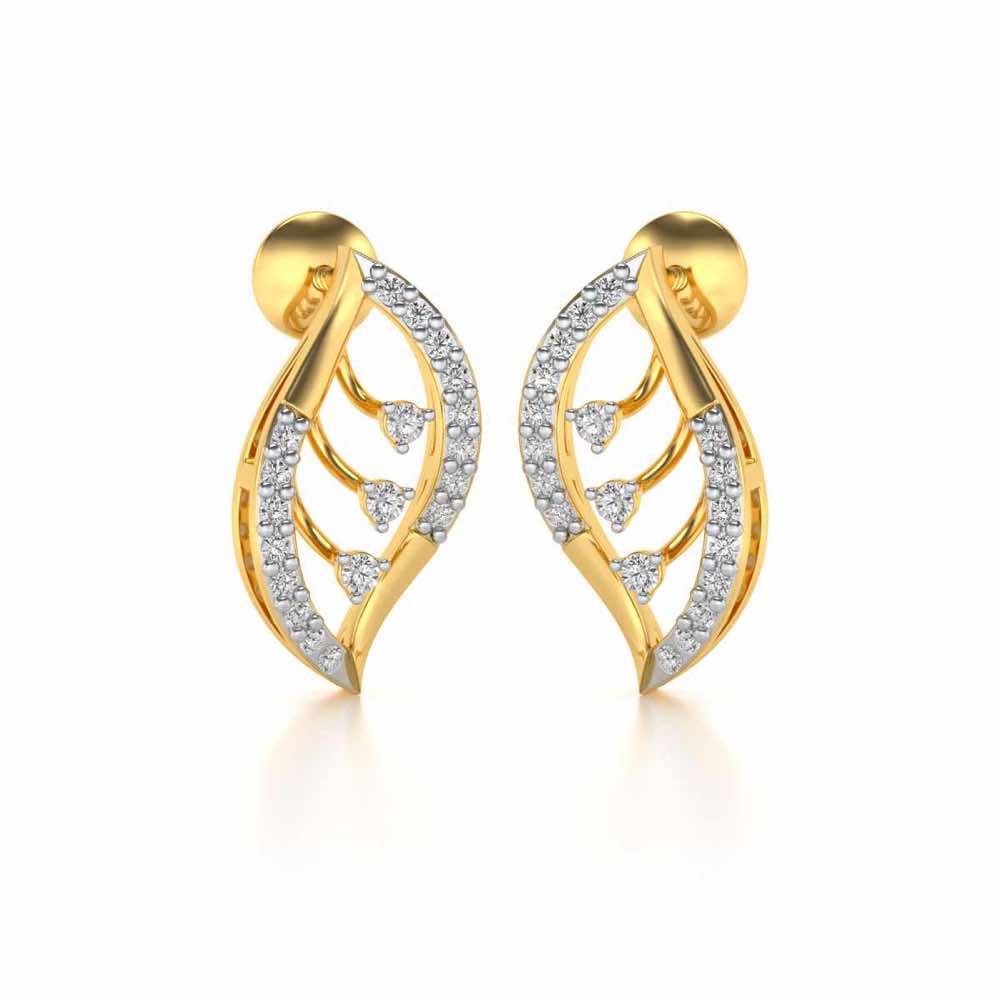 Seed Shine Silver Earrings - Yellow Gold - Image 2