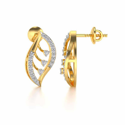 Seed Shine Silver Earrings - Yellow Gold - Image 4