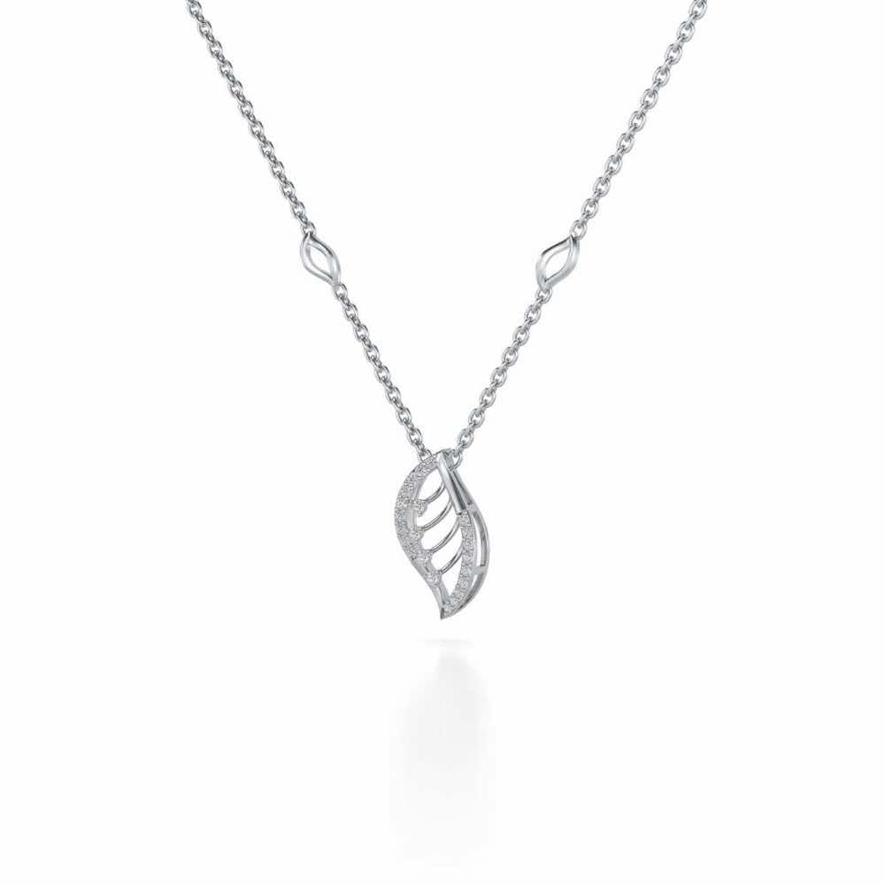 Seed Shine Silver Pendant - White Gold - Image 3