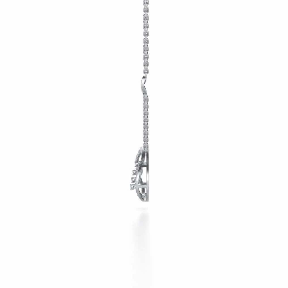 Seed Shine Silver Pendant - White Gold - Image 4