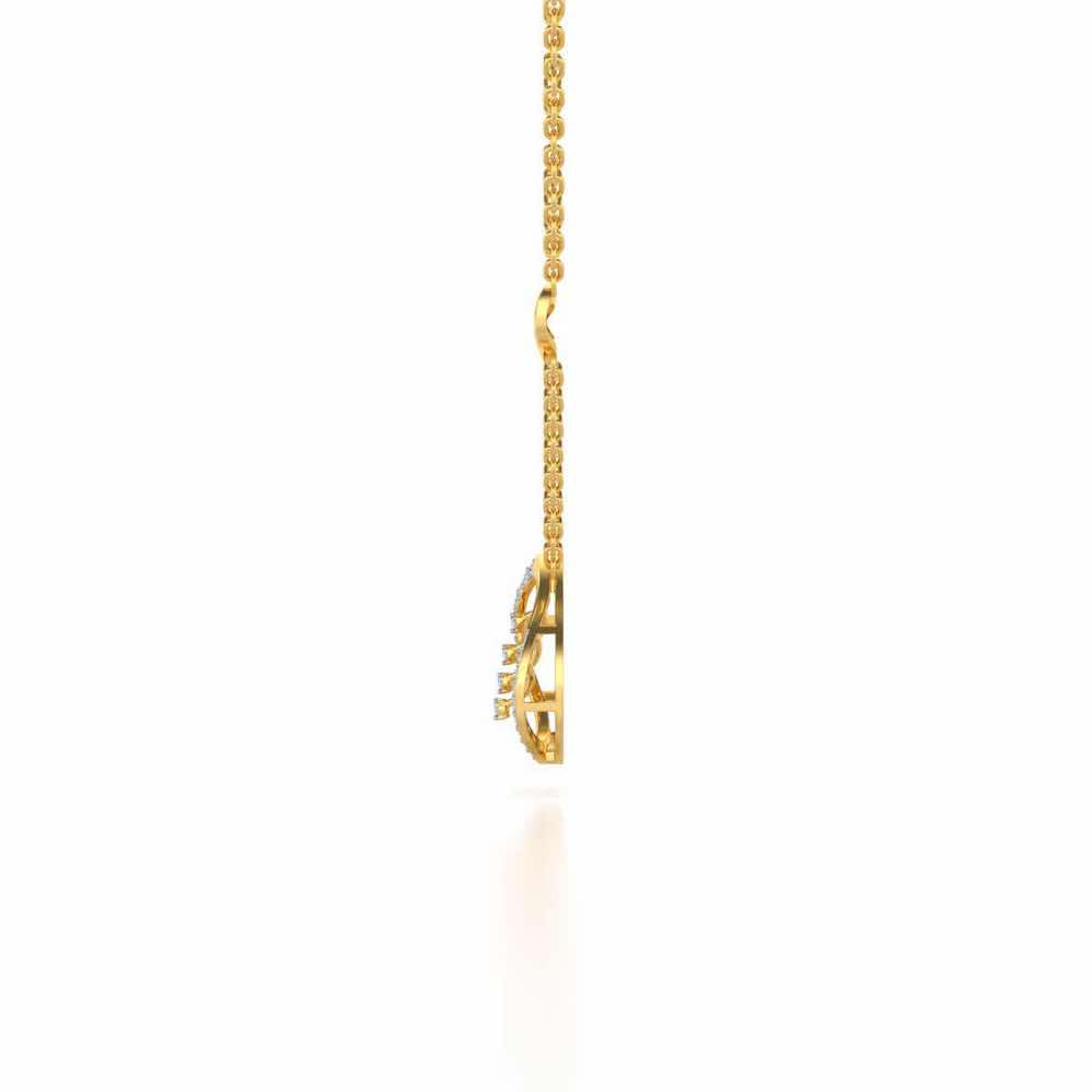 Seed Shine Silver Pendant - Yellow Gold - Image 4