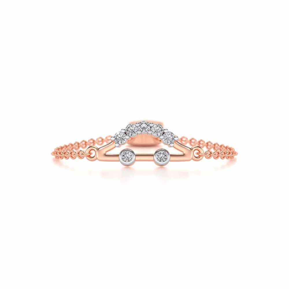 Semi Adjustable Silver Ring - Rose Gold - Image 4