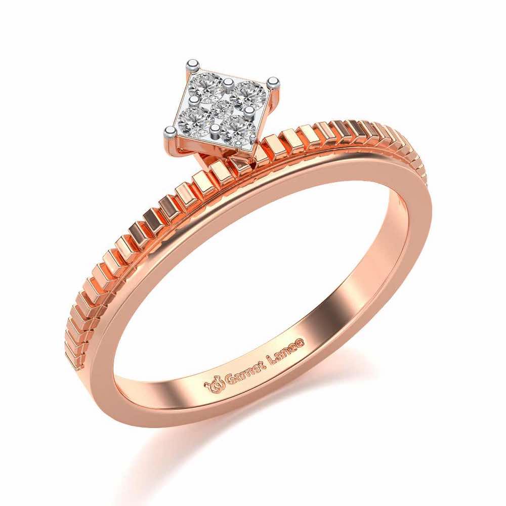 Sequa Silver Ring - Rose Gold - Image 1