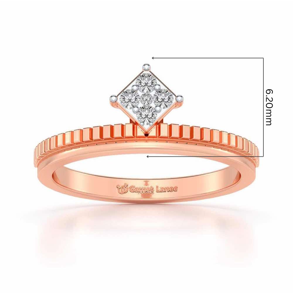 Sequa Silver Ring - Rose Gold - Image 2