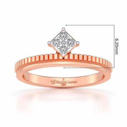 Sequa Silver Ring - Rose Gold - Image 2