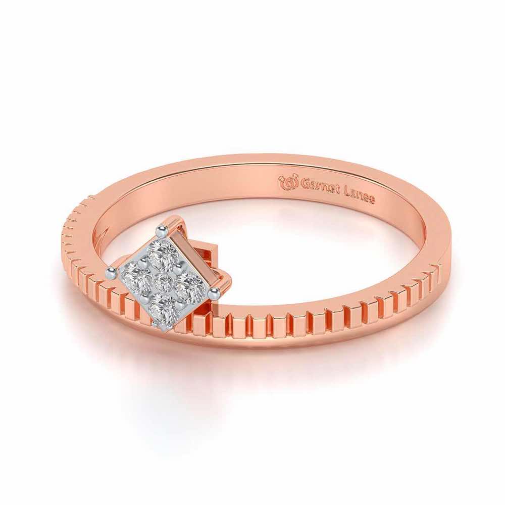 Sequa Silver Ring - Rose Gold - Image 3