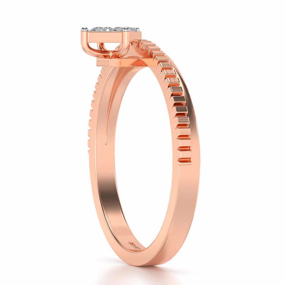 Sequa Silver Ring - Rose Gold - Image 4