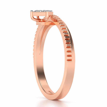 Sequa Silver Ring - Rose Gold - Image 4