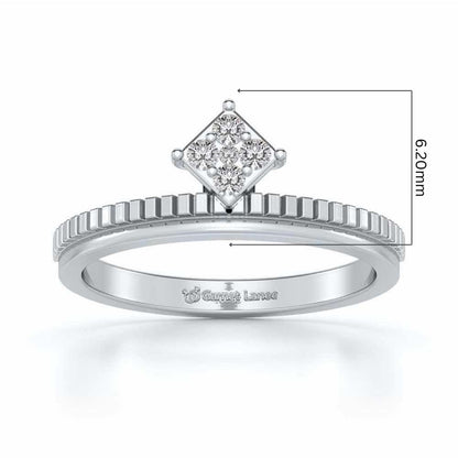 Sequa Silver Ring - White Gold - Image 2
