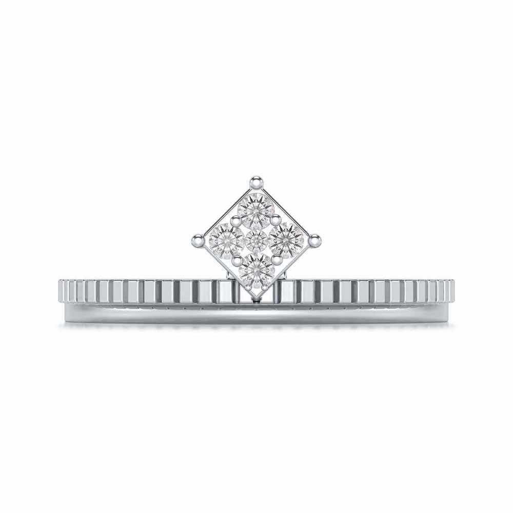 Sequa Silver Ring - White Gold - Image 5
