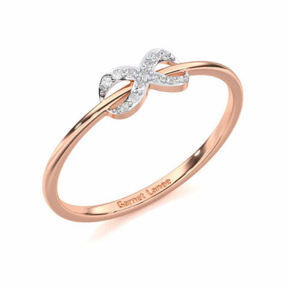 Seraphic Lumen Silver Ring - Rose Gold - Image 1