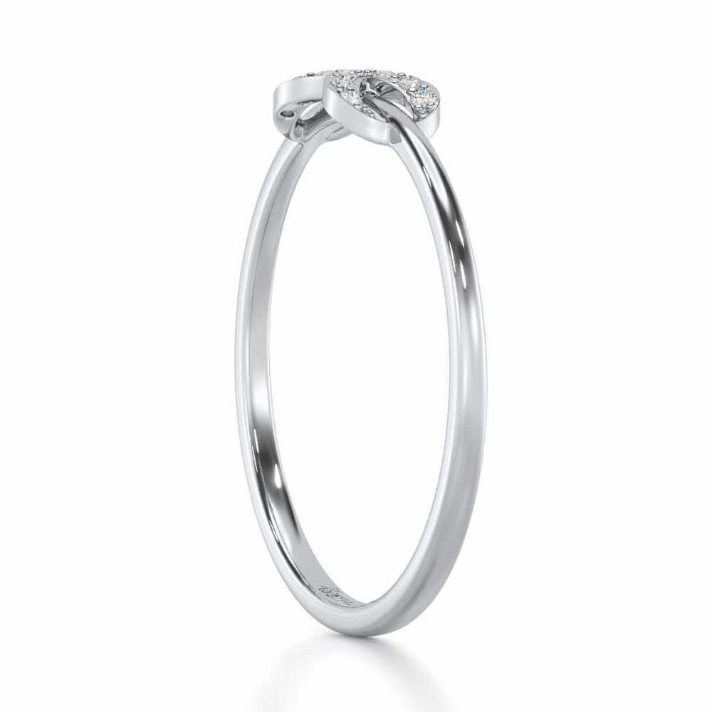 Seraphic Lumen Silver Ring - White Gold - Image 3