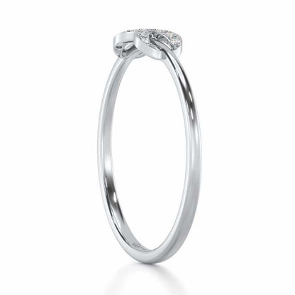 Seraphic Lumen Silver Ring - White Gold - Image 3