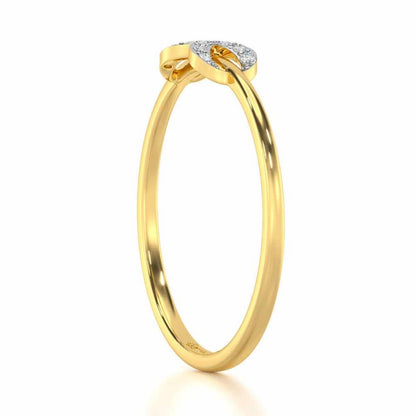 Seraphic Lumen Silver Ring - Yellow Gold - Image 3