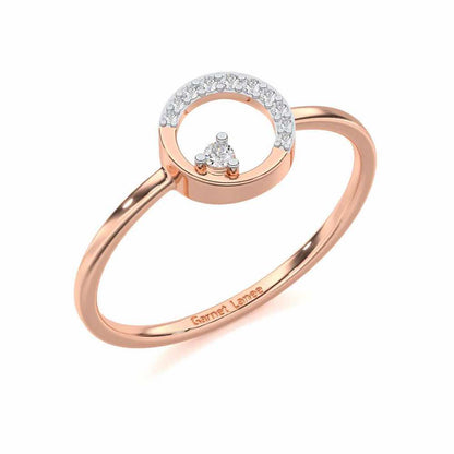 Seraphic Splendour Silver Ring - Rose Gold - Image 1