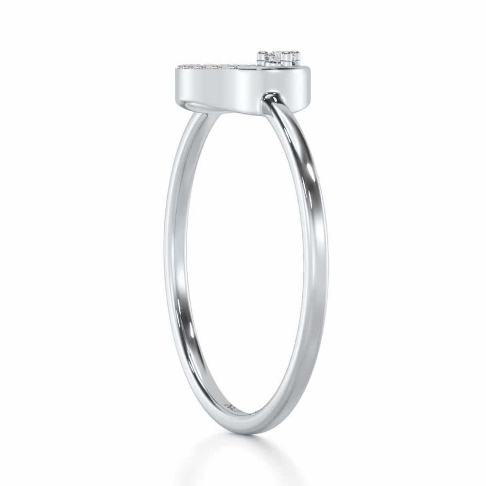 Seraphic Splendour Silver Ring - White Gold - Image 3