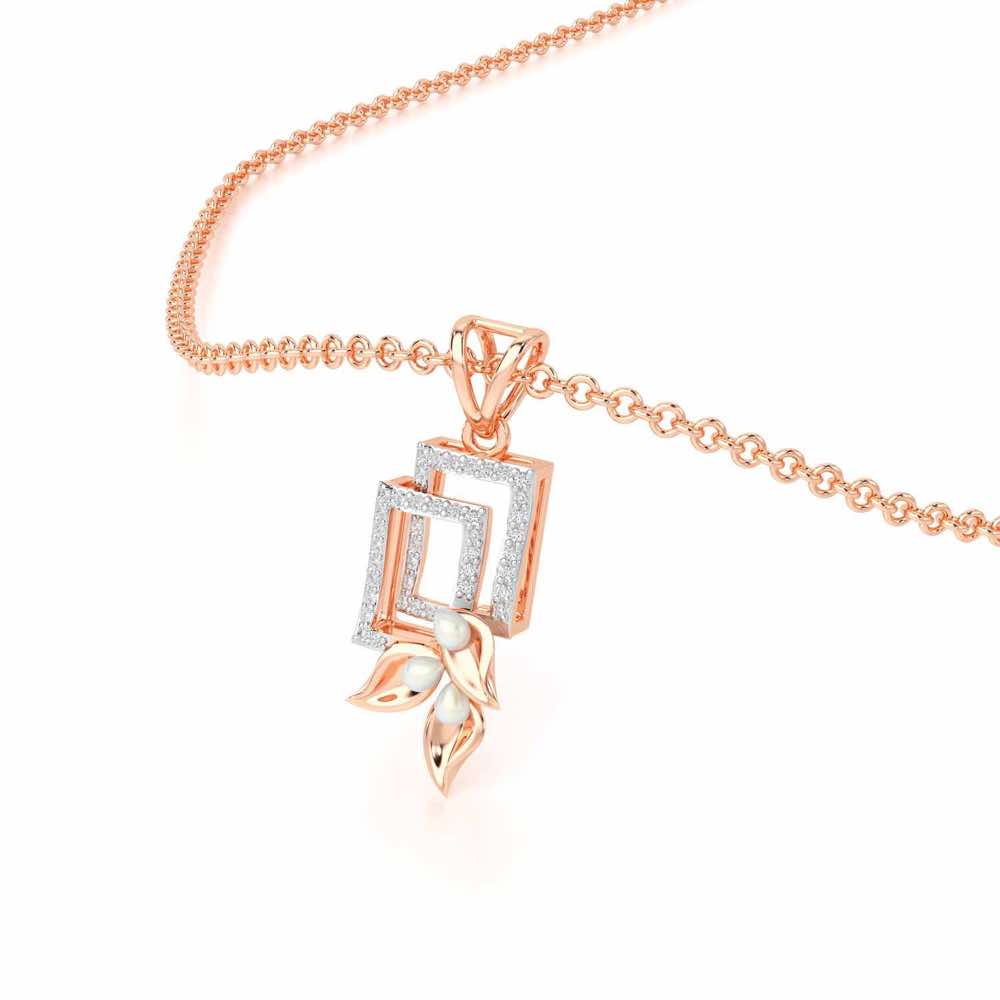 Serendipity Charm Silver Pendant - Rose Gold - Image 2
