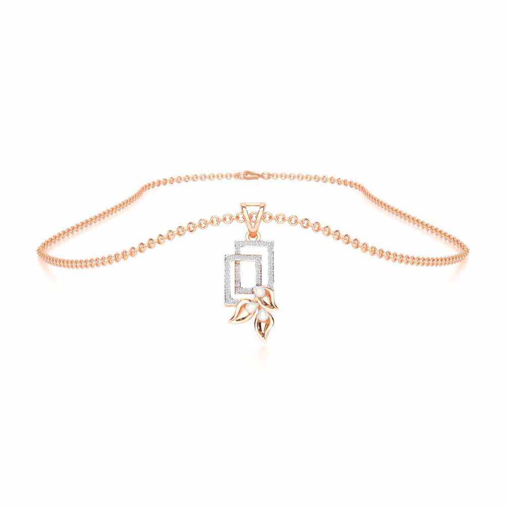Serendipity Charm Silver Pendant - Rose Gold - Image 3