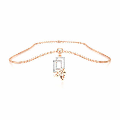Serendipity Charm Silver Pendant - Rose Gold - Image 3
