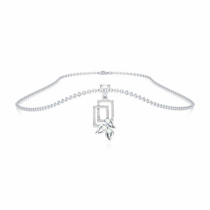 Serendipity Charm Silver Pendant - White Gold - Image 3