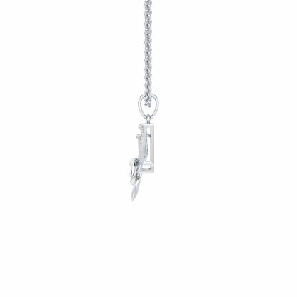 Serendipity Charm Silver Pendant - White Gold - Image 4