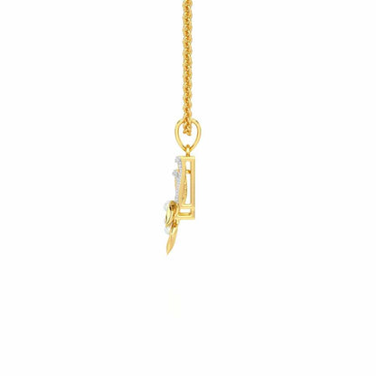 Serendipity Charm Silver Pendant - Yellow Gold - Image 4