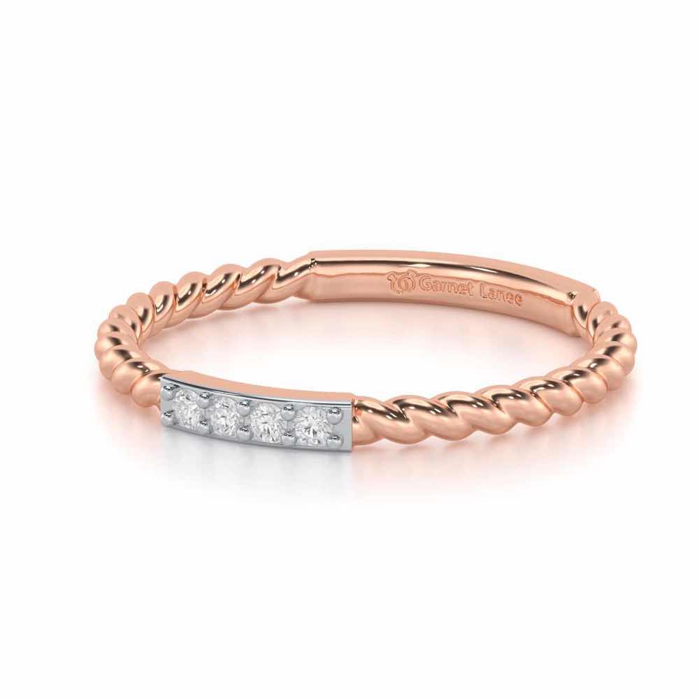 Serendipity Glow Silver Ring - Rose Gold - Image 2