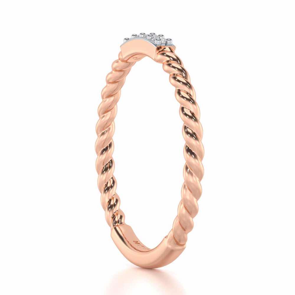 Serendipity Glow Silver Ring - Rose Gold - Image 3