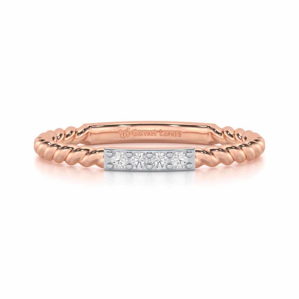 Serendipity Glow Silver Ring - Rose Gold - Image 4
