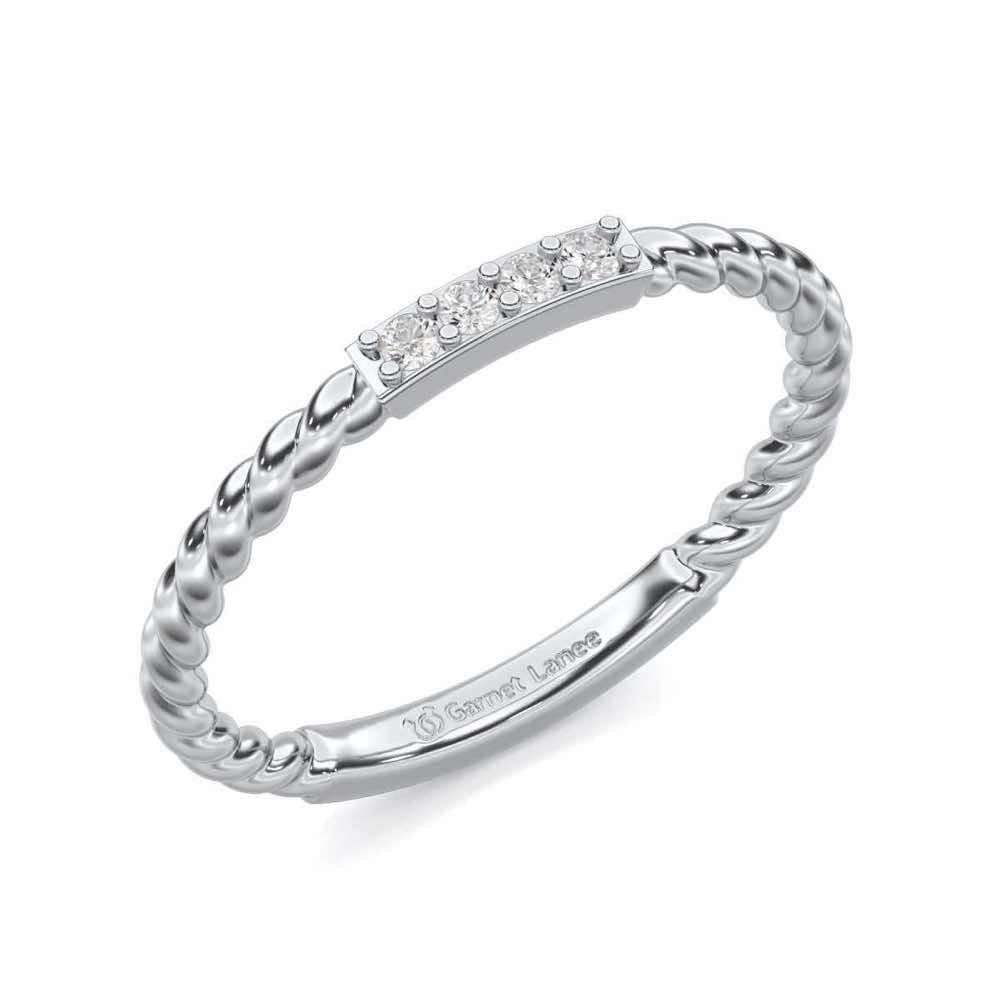 Serendipity Glow Silver Ring - White Gold - Image 1