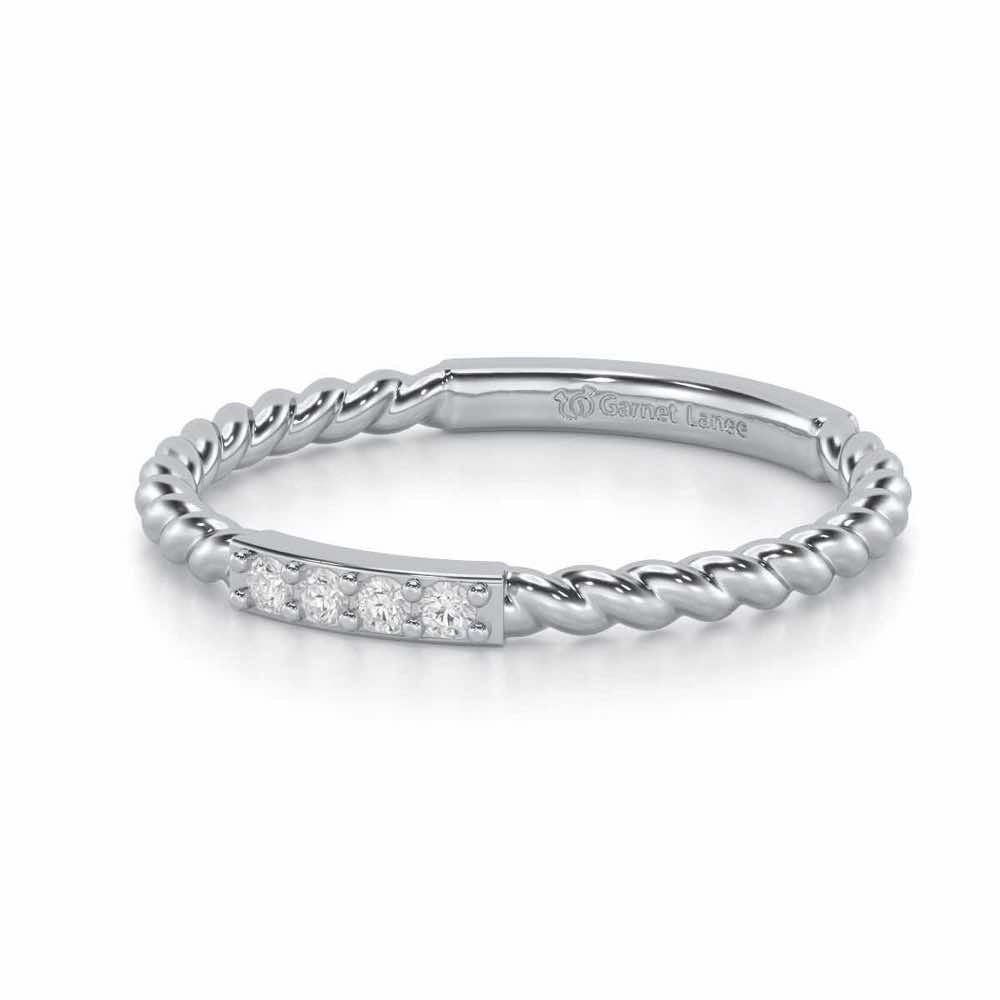 Serendipity Glow Silver Ring - White Gold - Image 2