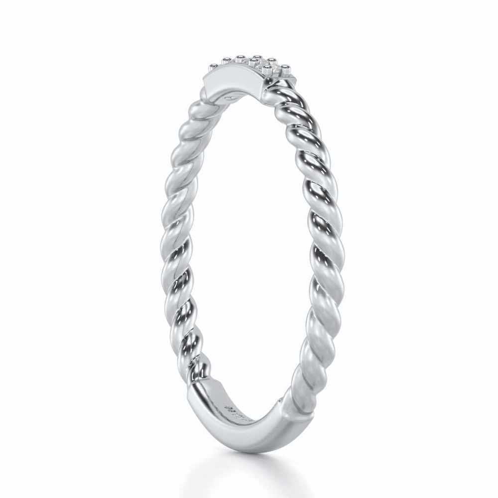 Serendipity Glow Silver Ring - White Gold - Image 3