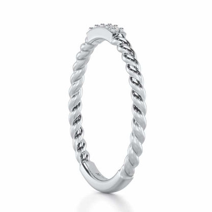 Serendipity Glow Silver Ring - White Gold - Image 3