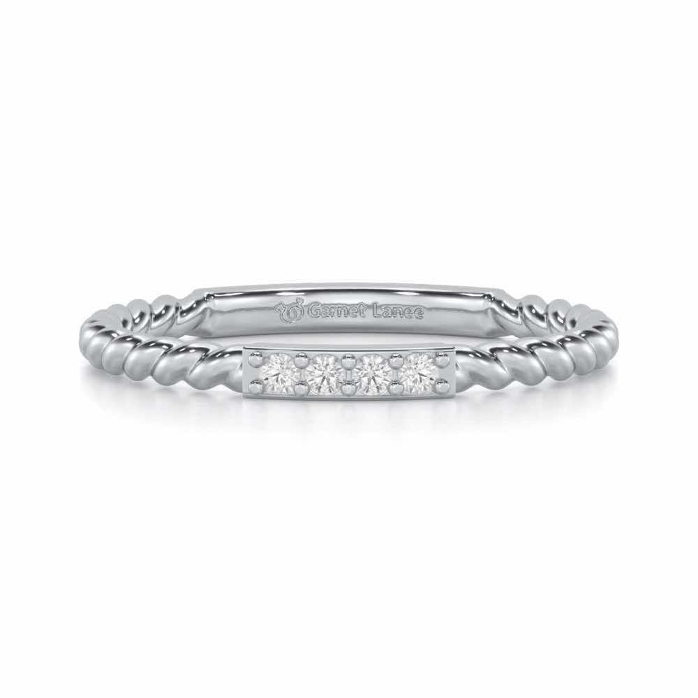 Serendipity Glow Silver Ring - White Gold - Image 4