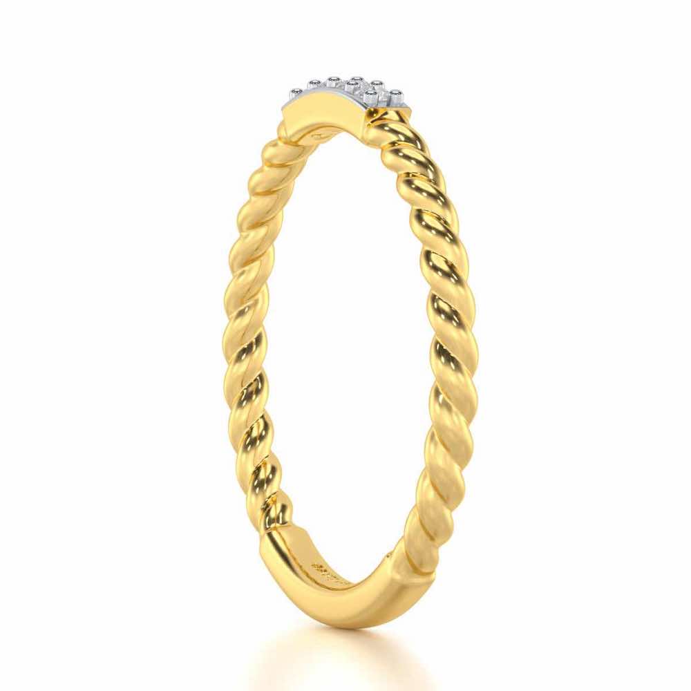 Serendipity Glow Silver Ring - Yellow Gold - Image 3
