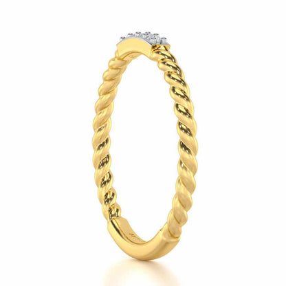 Serendipity Glow Silver Ring - Yellow Gold - Image 3