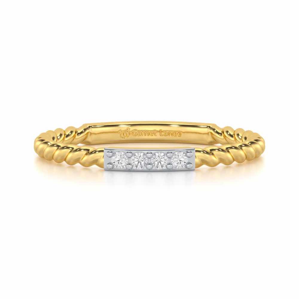 Serendipity Glow Silver Ring - Yellow Gold - Image 4