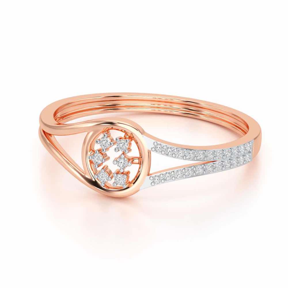 Serene Beauty Silver Ring - Rose Gold - Image 2